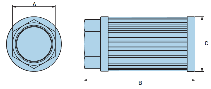 Magnetic Suction Strainer Dimension